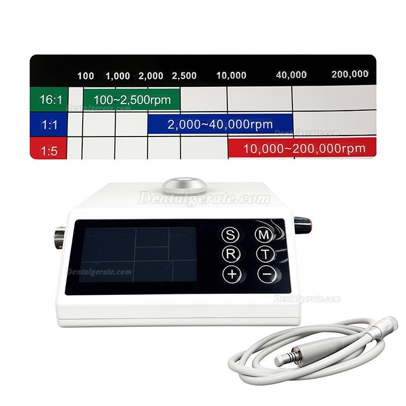 Dental B&uuml;rstenloser Mikromotor 16:1 / 1:1 / 1:5 mit Wassertank und LED Licht